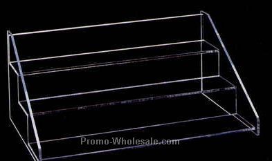 Acrylic Three-tier Display Rack - 16"x8"x10" Slatwall