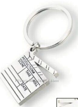 Action! Split Ring Key Holder With Clapboard Charm