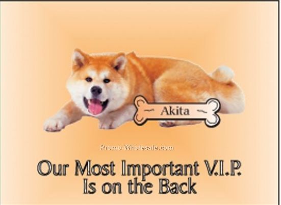 Akita Dog Photo Hand Mirror W/ Full Back Mirror (3-1/8"x2-1/8")