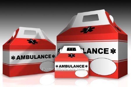 Ambulance Cookie Boxes With Gable Roof