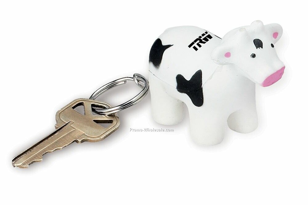 Animal Farm Cow Squeeze Toy Key Chain