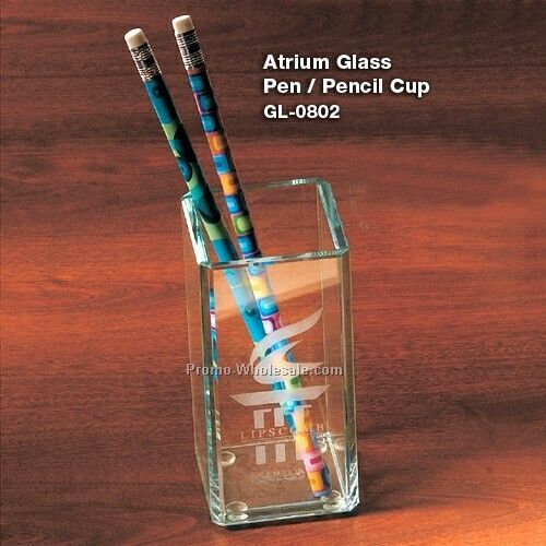 Atrium Glass Pen & Pencil Holder