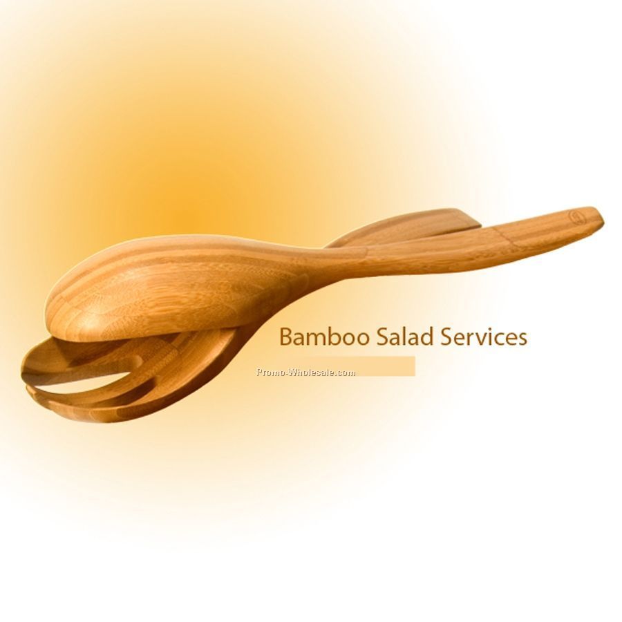 Bamboo Salad Server Spoons