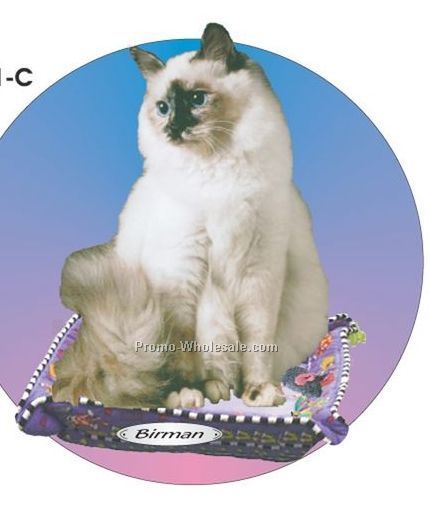 Birman Cat Acrylic Coaster W/ Felt Back