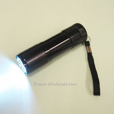 Black Flash Light W/ 9 LED Lights