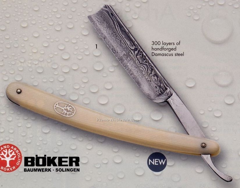 Boker Damascus Straight Razor