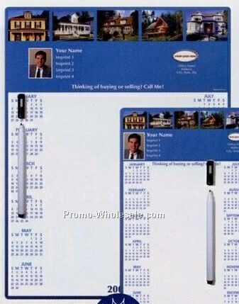 Buildings Custom Photo Profile Calendar Magnetic Memo Board (8-1/2"x11")