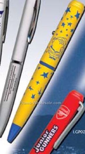 Bullet Style Plastic Ballpoint Pen W/ Logo Projector