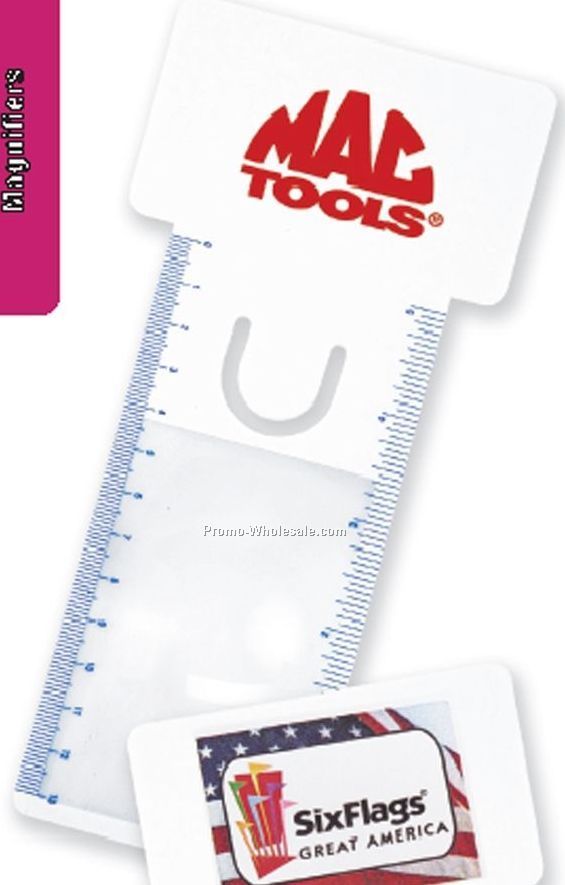 Business Card Magnifier W/ 5" Ruler (4 Color Process)