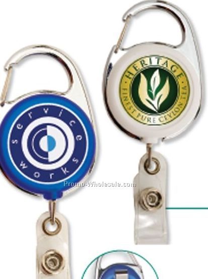 Carabiner Style Retractable Badge Reel W/40" Tape Measure Cord (5 Days)