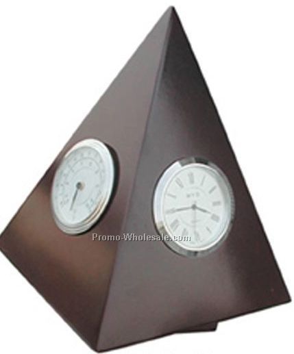 Cititec Wooden Pyramid Clock