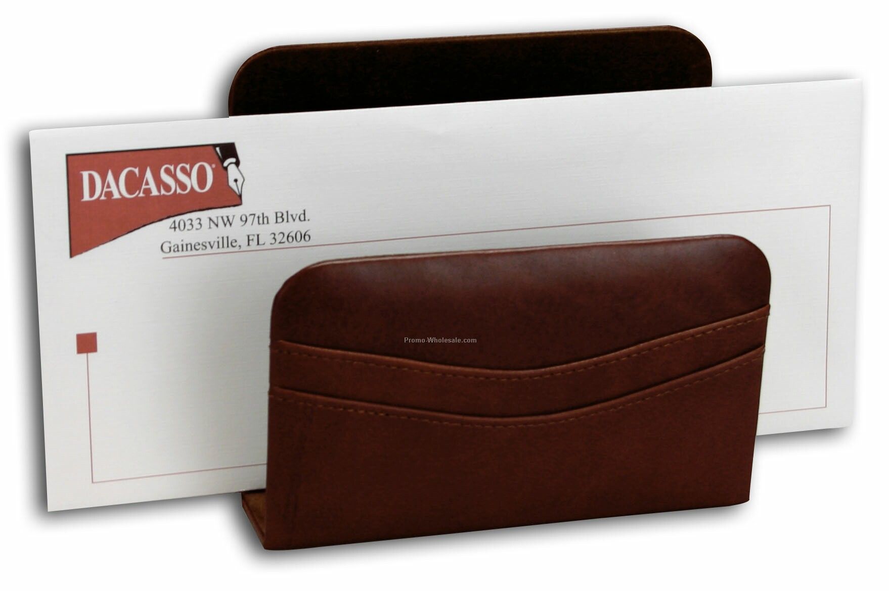 Classic Leather Letter Holder - Mocha Brown