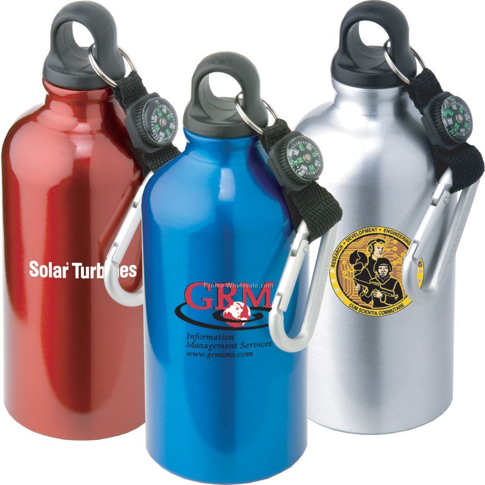 Click N Go Aluminum Sport Bottle W/ Carabiner