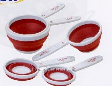 Collapsible Measuring Cups (Red)