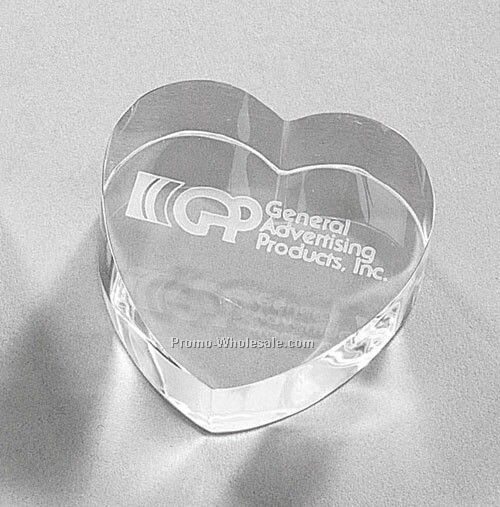 Crystal Heart Paperweight