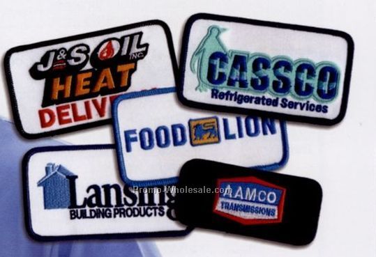 Custom 2" Embroidered Logo Emblem With 85% Coverage