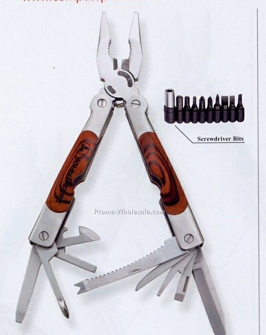 Dakota Phoenix Large Wood Handle Multi-function Tool