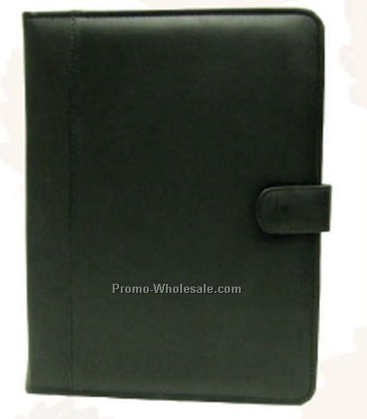 Dark Brown Stone Wash Cowhide Writing Case & 8-1/2"x11" Note Pad