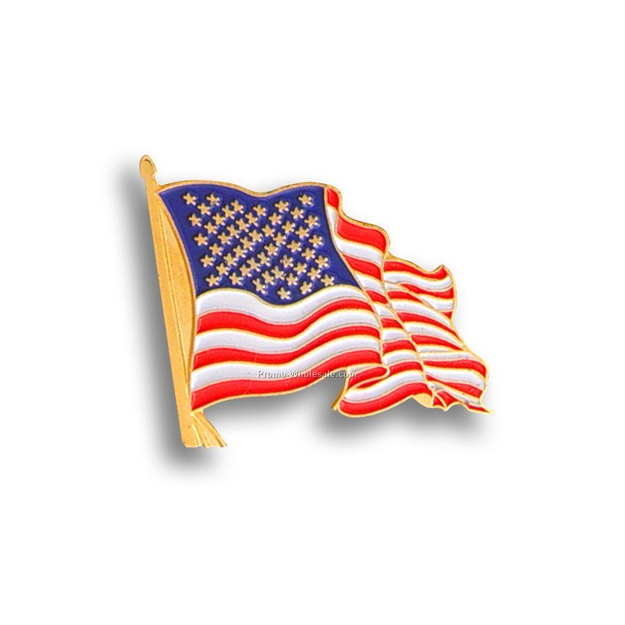 Die Struck American Flag Lapel Pin