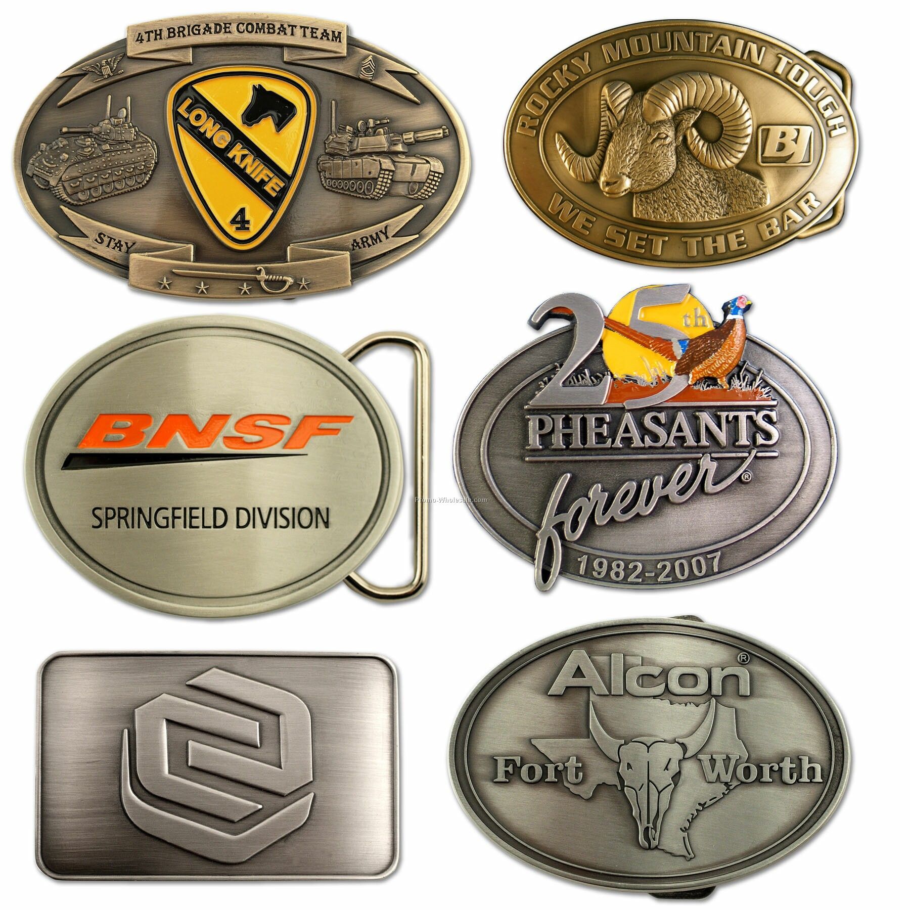 Die Struck Brass Belt Buckle (2-3/8"x3"x3mm) - 4 Week Production