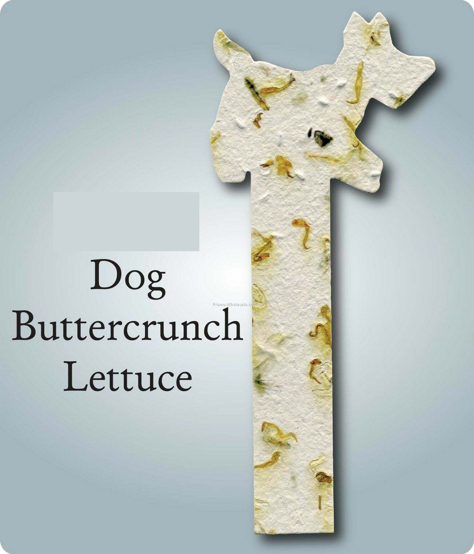 Dog Shape Bookmark Embedded W/ Buttercrunch Lettuce Seed