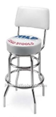 Double Ring Logo Seating Stool W/ Back (Top/ Side Imprint)