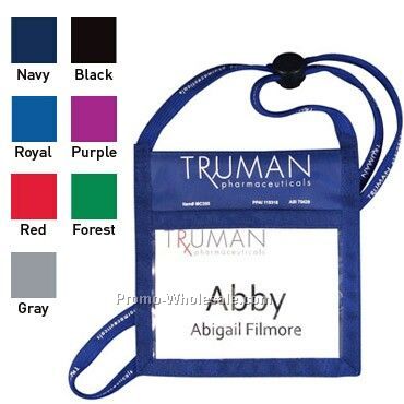 Double-play Nametag Pouch W/ Cord
