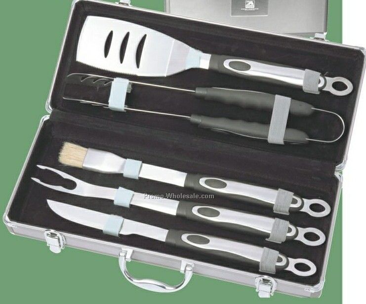 Ergo Q 5 Piece Titanium Bbq Set