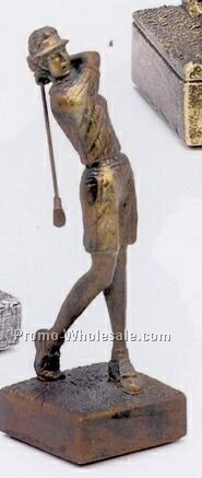 Female Full Swing Golf Sculpture