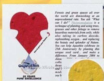 Floral Seed Paper Pop-out Post Card - Heart