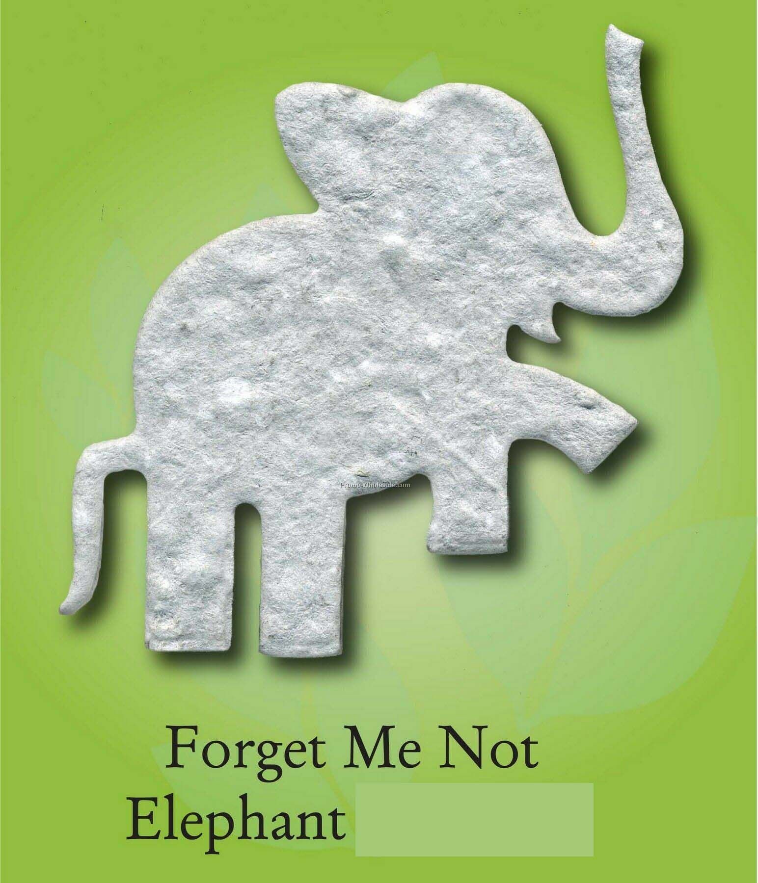 Forget Me Not Elephant Ornament W/ Embedded Seed