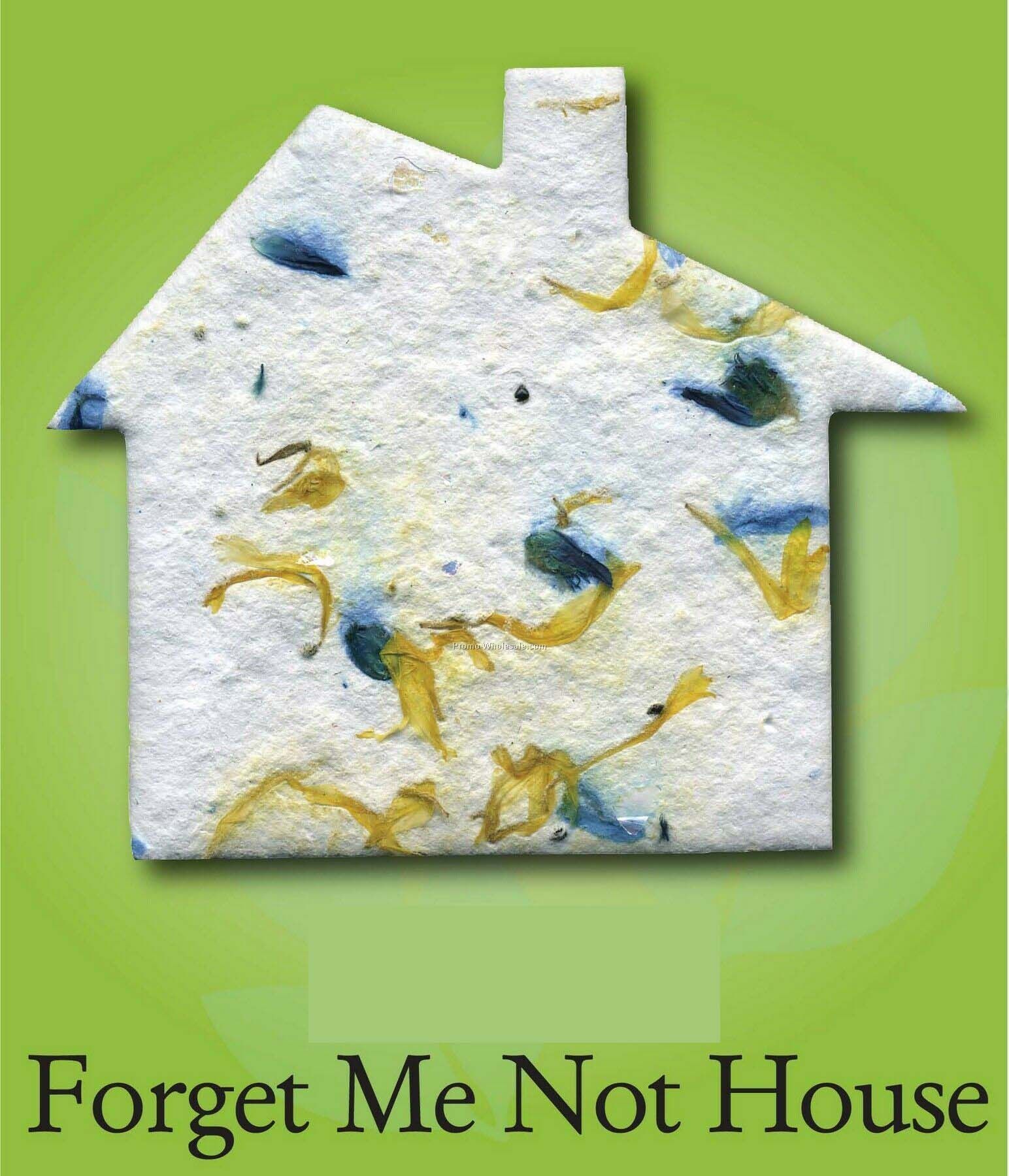 Forget Me Not House Ornament W/ Embedded Seed