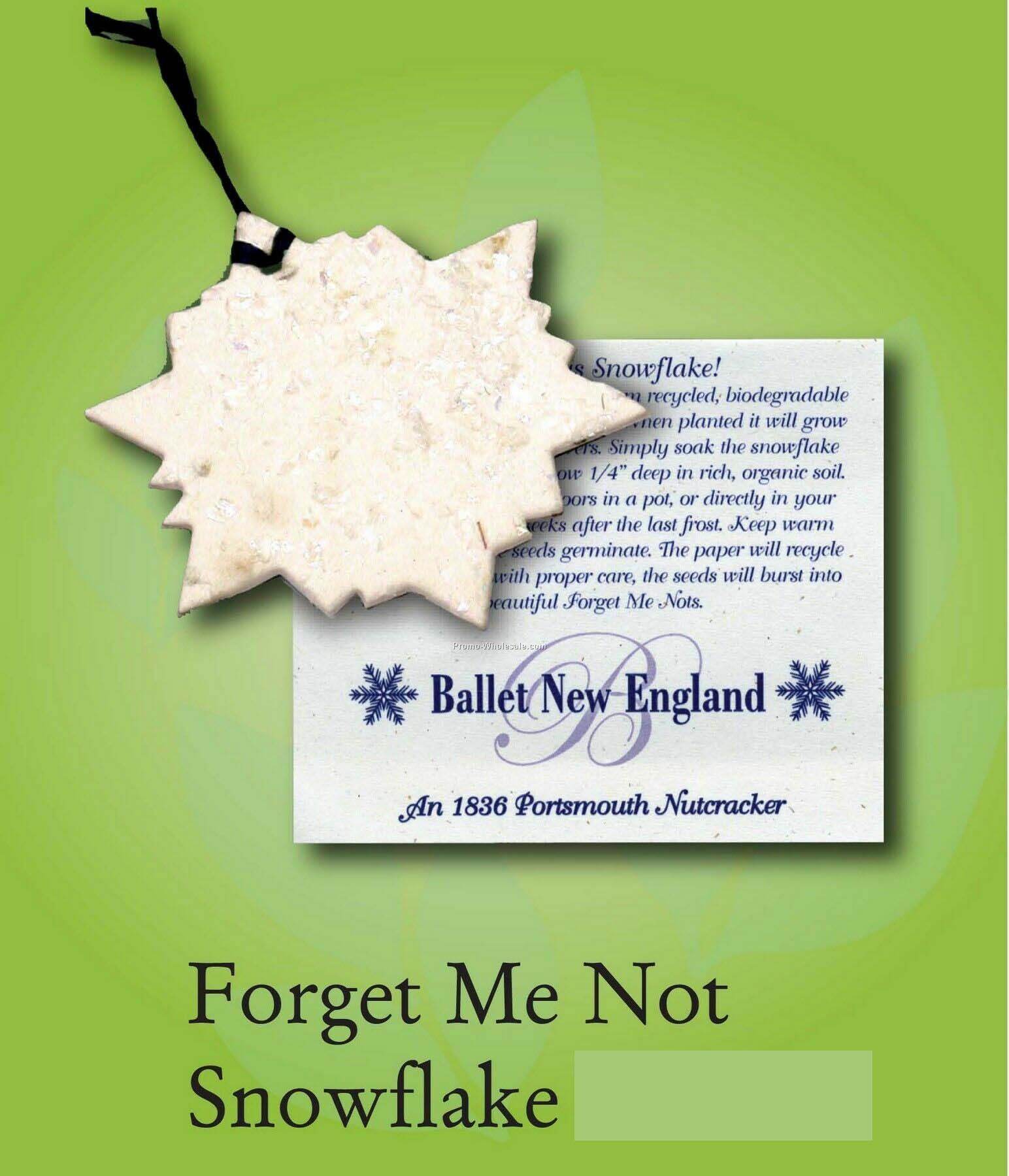 Forget Me Not Snowflake Ornament W/ Embedded Seed