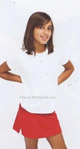Girl's Youth Cotton Spandex Jersey Skort Skirt (8-12)