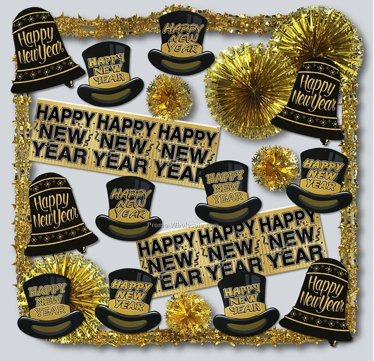 Glistening Gold New Year Decorating Kit
