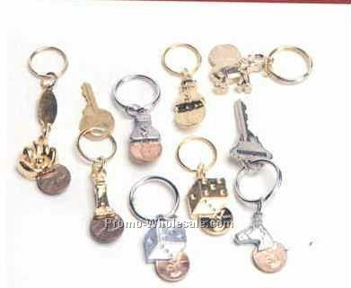 Gold Lincoln Lotto Scratcher Keychain (Elephant)