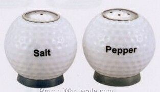 Golf Ball Salt & Pepper Shaker Set