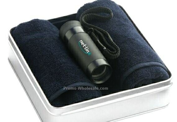 Golf Towel And Monocular Gift Set