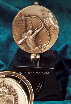 Half Moon Brass Spinners For 2-3/4" Medals With Marble Base