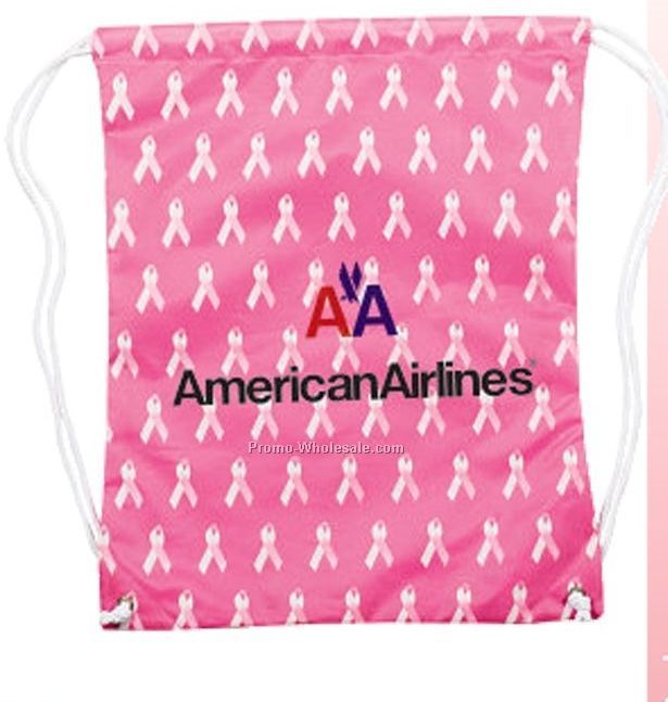 Harrisburg Cancer Ribbon Drawstring Backpack