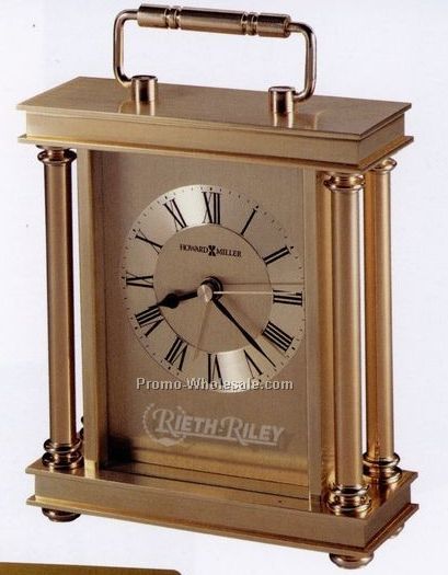 Howard Miller Audra Carriage Alarm Clock With Decorative Handle (Blank)