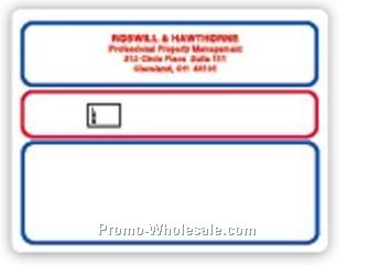 Jumbo Ups Red & Blue Trim Roll Mailing Labels (Blank)