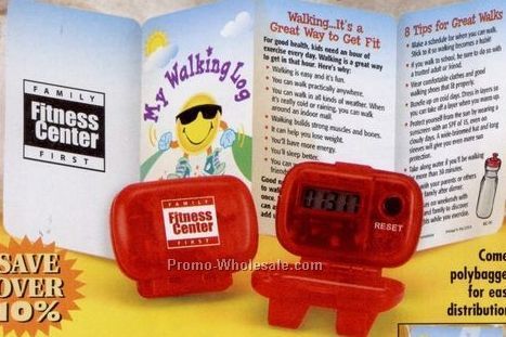 Kids' Pedometer & Walking Log Pocket Pal (With Personalization)