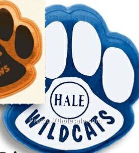 Large Paw Print Shaped Reflective Sticker