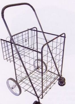 Large Shopping Cart With Rear Basket