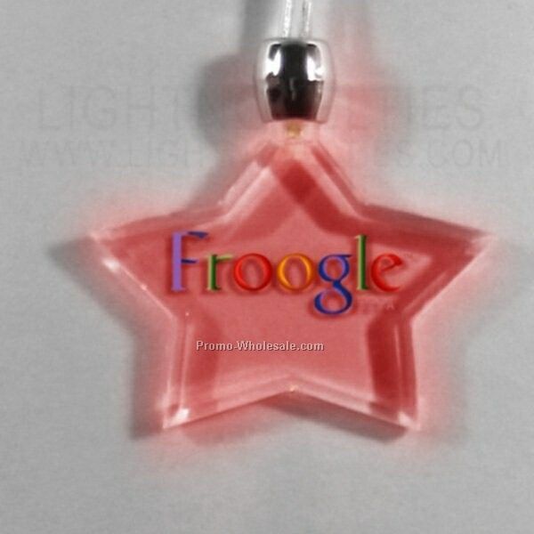 Light Up Pendant Necklace (3 Mode) - Star/ Blue LED