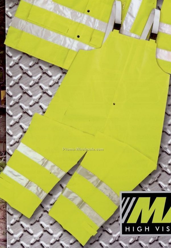 Maxflect Neon Safety Rain Overall Bib (S-xl)