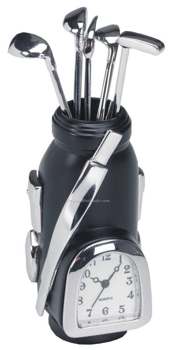 Metal Golf Bag Clock