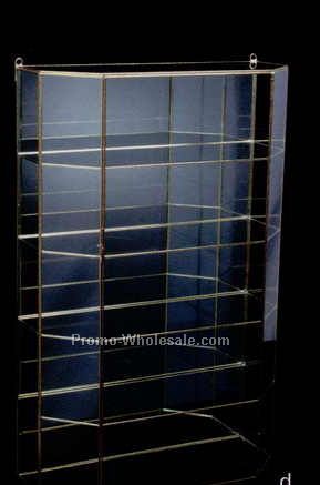 Mirrored Wall Curio Case - Plain (27"x17"x7")
