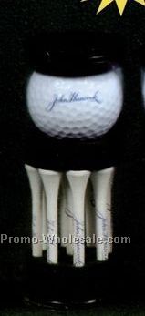 Nine 2-1/8" Golf Tees With 1 Ultra Or Top-flite Golf Ball Tube Pack